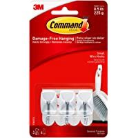 Command - Ganchos y tiras adhesivas para colgar utensilios de cocina (1 unidad con 3 ganchos)